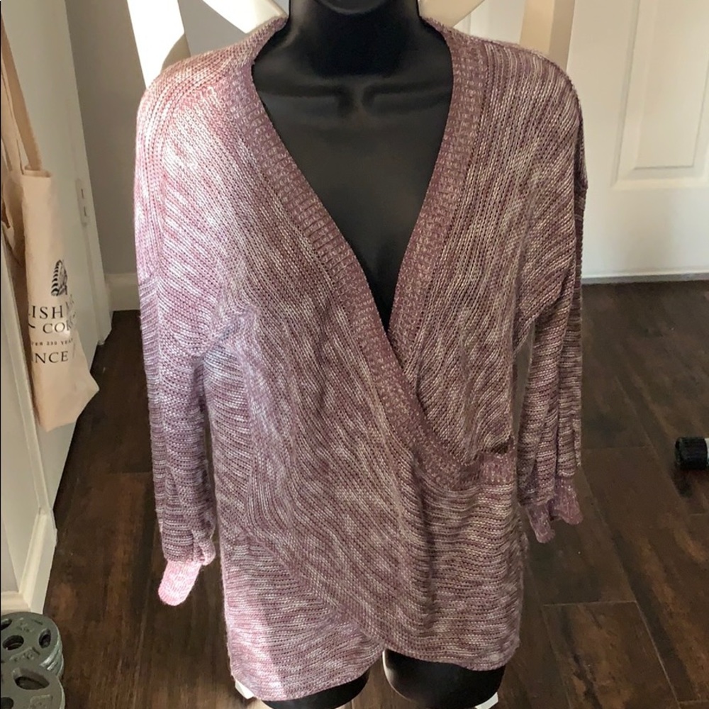 Mock wrap sweater